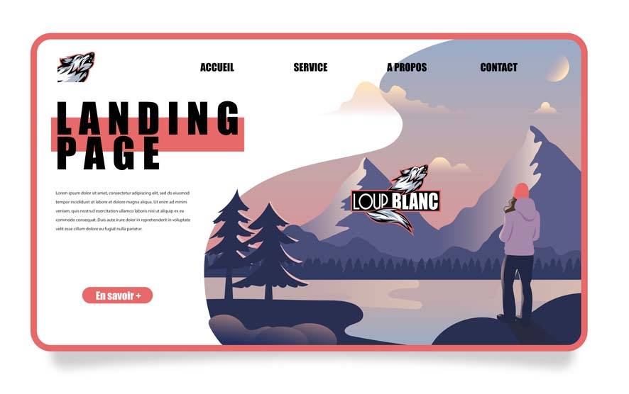 Landing Page Loup Blanc Alès Site internet