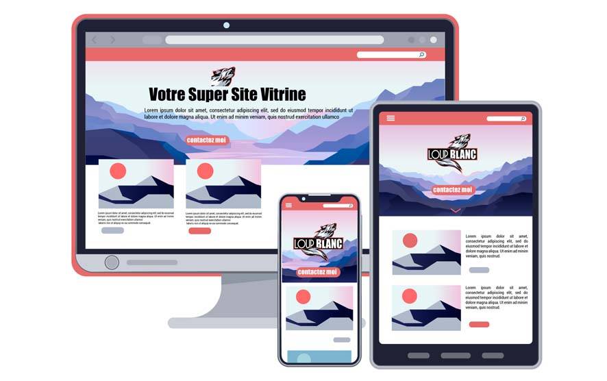 Site internet vitrine loup blanc Alès