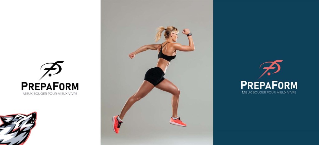 Refonte du logo prépaform par Loup Blanc Alès