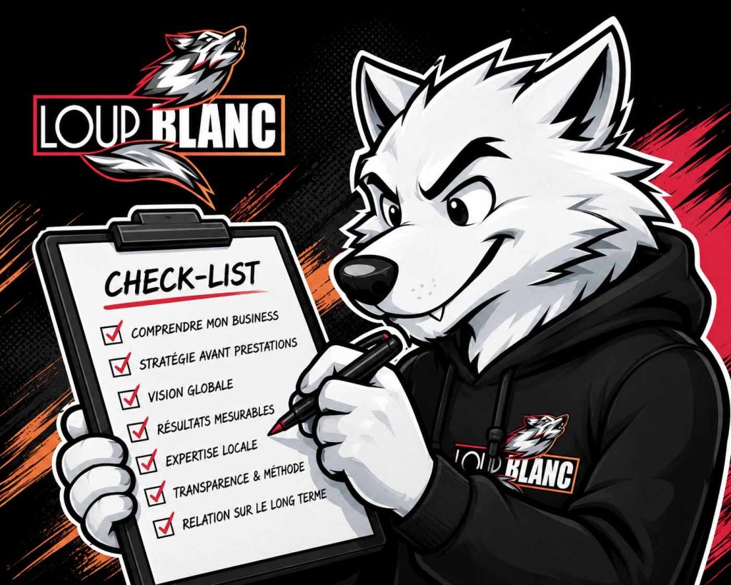 Loup blanc Agence marketing à Alès check list

